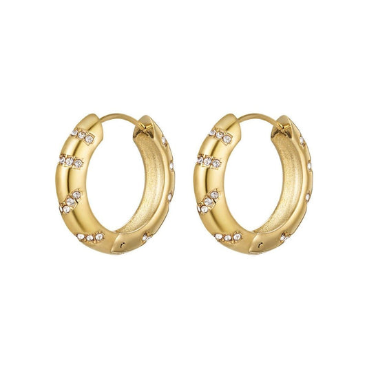 "Popular Pave Hoops" Creolen Ohrringe